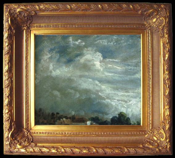 framed  John Constable Cloud Study over a horizon of trees, Ta021